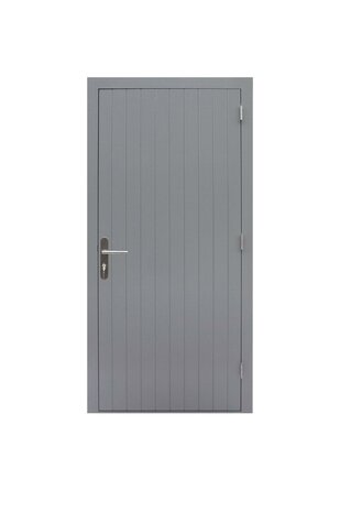 Hardhouten enkele dichte deur Prestige 109 x 221 cm, grijs gegrond